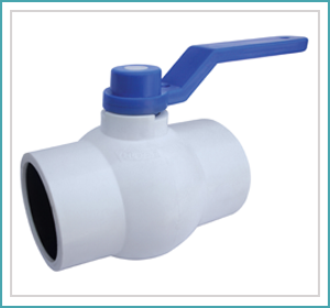 Solid Ball Valve White Long Handle