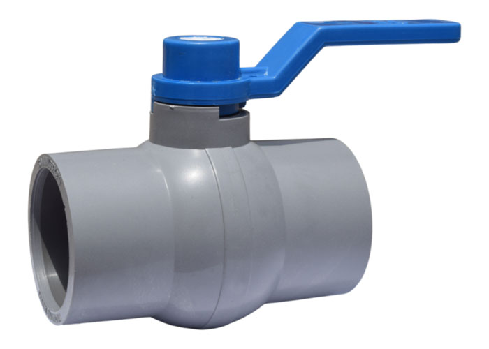 Blue Long Handle Solid Ball Valve Gray Without MS Plate