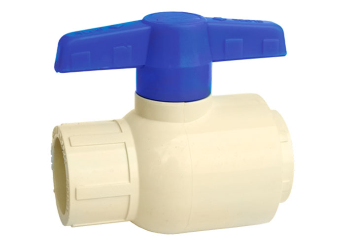 CPVC Ball Valve Short Handle Blue