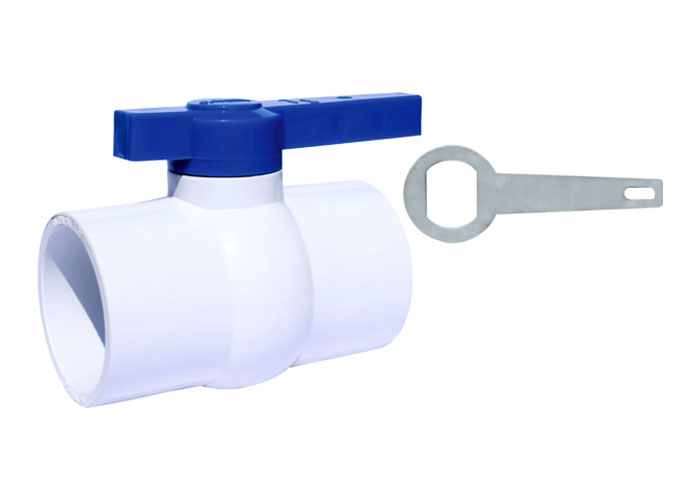 Plus UPVC Ball Valve Long handle MS Plate