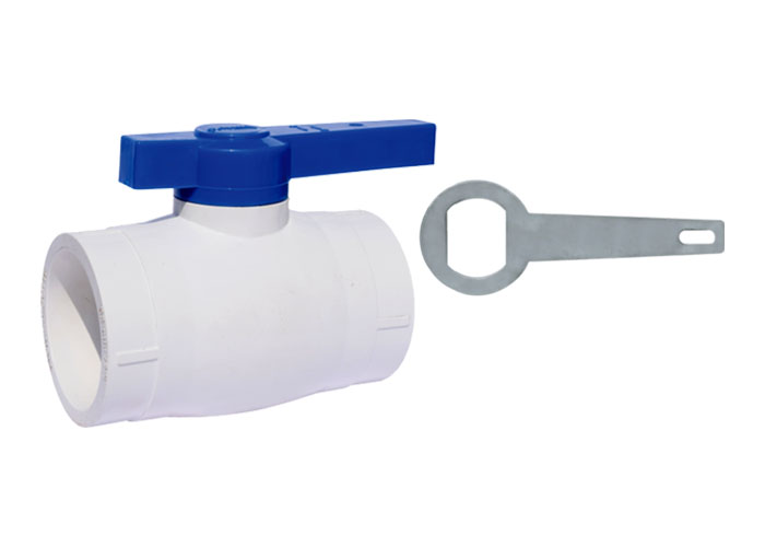 Premium UPVC Ball Valve Long Handle MS Plate