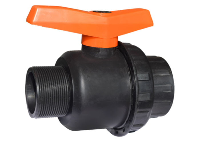 Single Union Male-Female Ball Valve Black