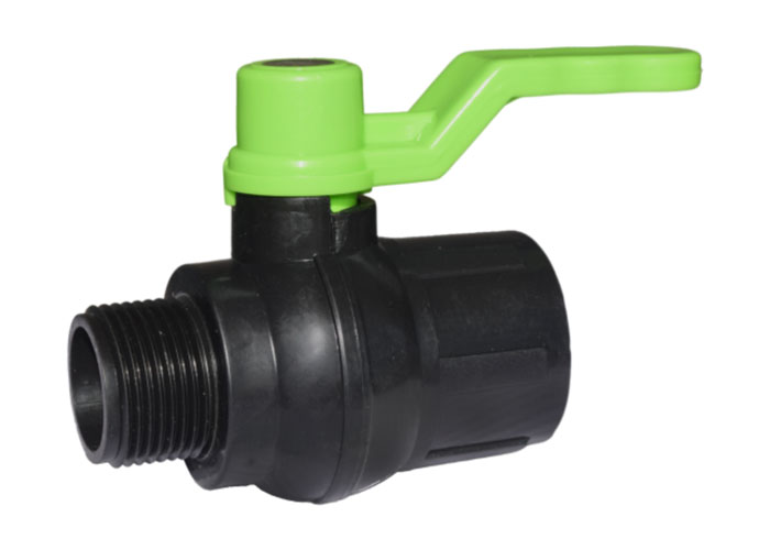 Solid Male-Female Ball Valve Black