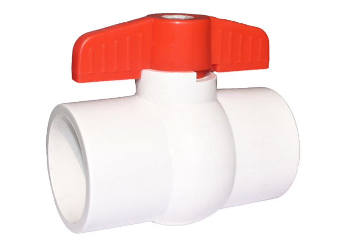 UPVC Ball Valve Short Handle Red